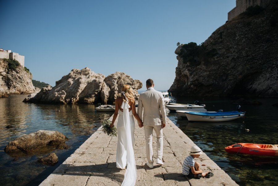 Brautpaar in Croatien am Meer